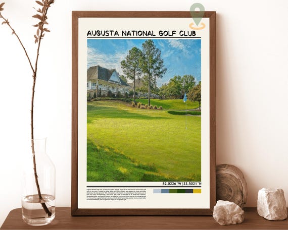 Augusta National Golf Print Augusta National Golf Poster Augusta National Golf Wall Art Augusta National Golf Travel Georgia Poster