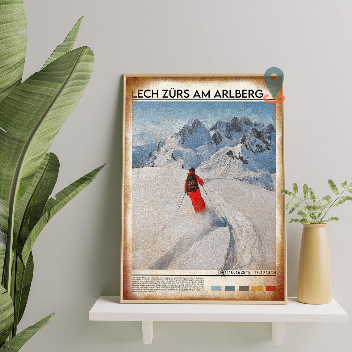 Lech Zurs am Arlberg Austria Powder Skiing Slope Winter Poster - Image 5