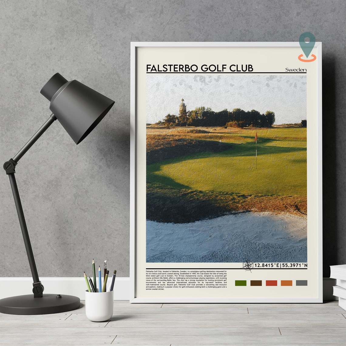 Falsterbo Golf Club Sweden Golf Course and Lighthouse Poster - Image 5