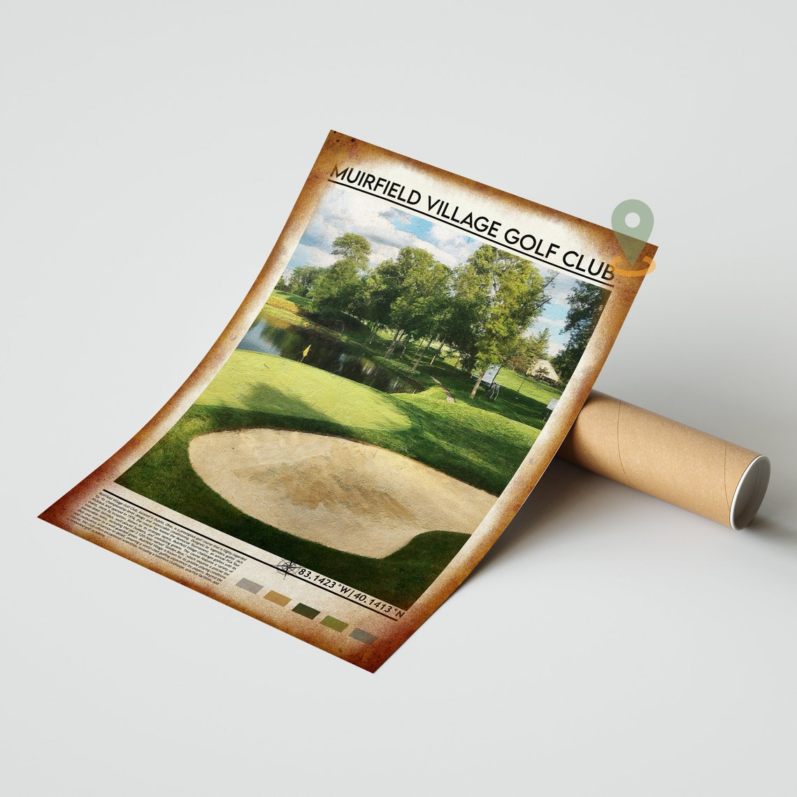 Muirfield Village Golf Club Muirfield Village Print Muirfield Village Poster Muirfield Village Wall Art Muirfield Village Art Print Golf - Image 5