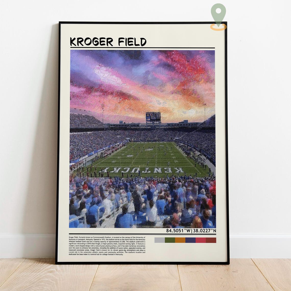 Kroger Field Kentucky Wildcats Sunset Football Game Day Poster - Image 4