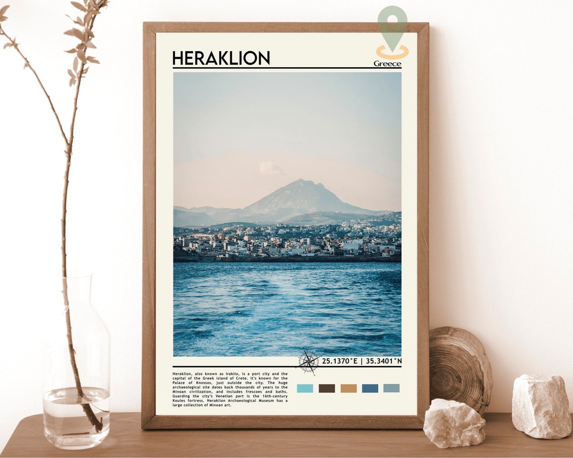Heraklion Print Heraklion Art Heraklion Poster Heraklion Photo Heraklion Poster Print Heraklion Painting Greece Poster Crete Poster