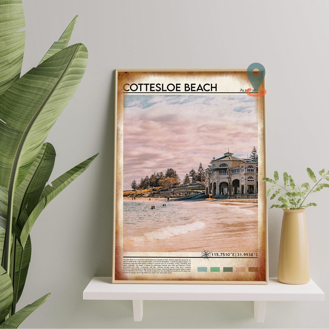Cottesloe Beach Australia Iconic Beach Pavilion Sunset Poster - Image 4
