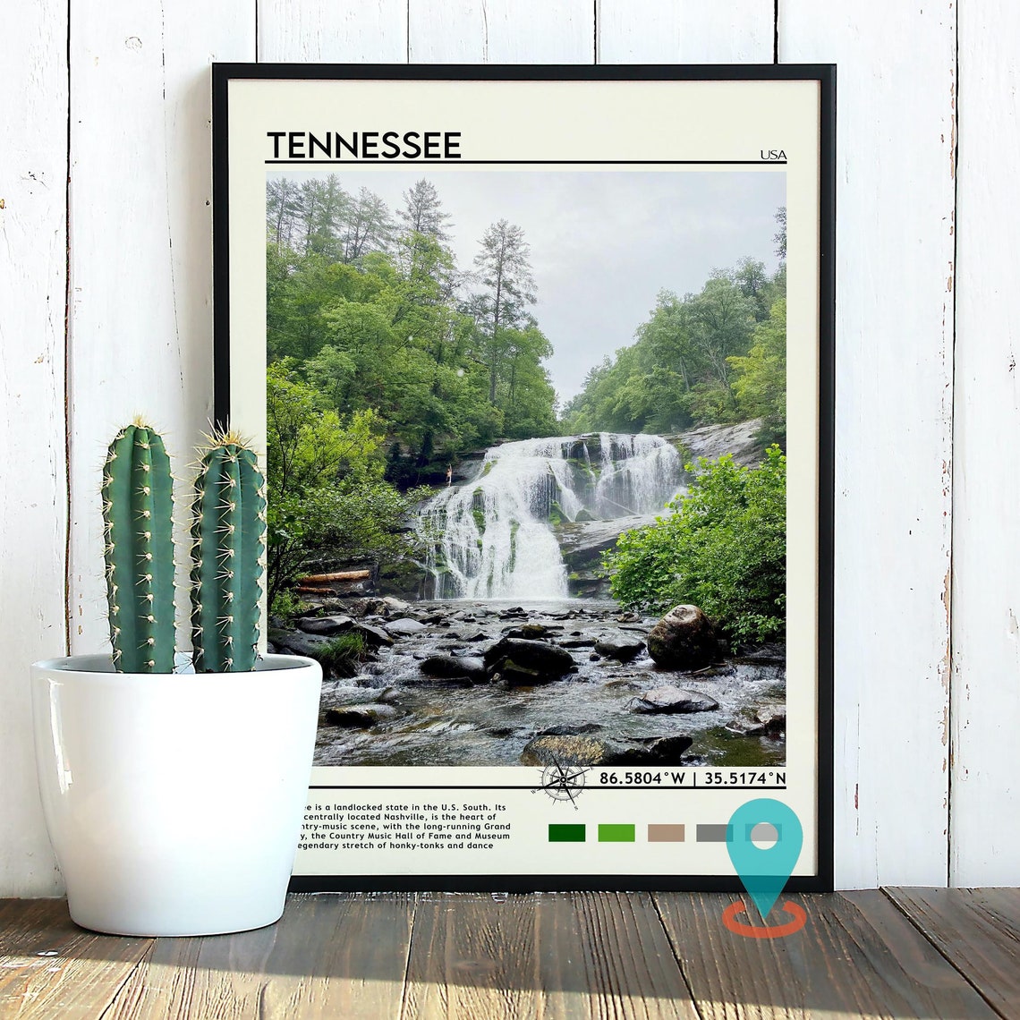 Tennessee Travel Poster Tennessee Print Tennessee Wall Art Tennessee Vintage Poster Tennessee Photo Tennessee Poster Print Usa Poster - Image 4
