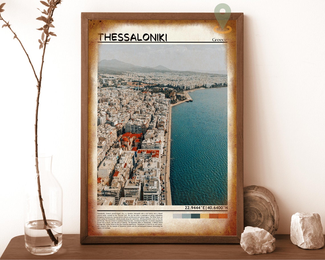 Thessaloniki Travel Print Thessaloniki Poster Greece Travel Print Greek Print Black And White Travel Poster Travel Art Travel Gift - Image 6