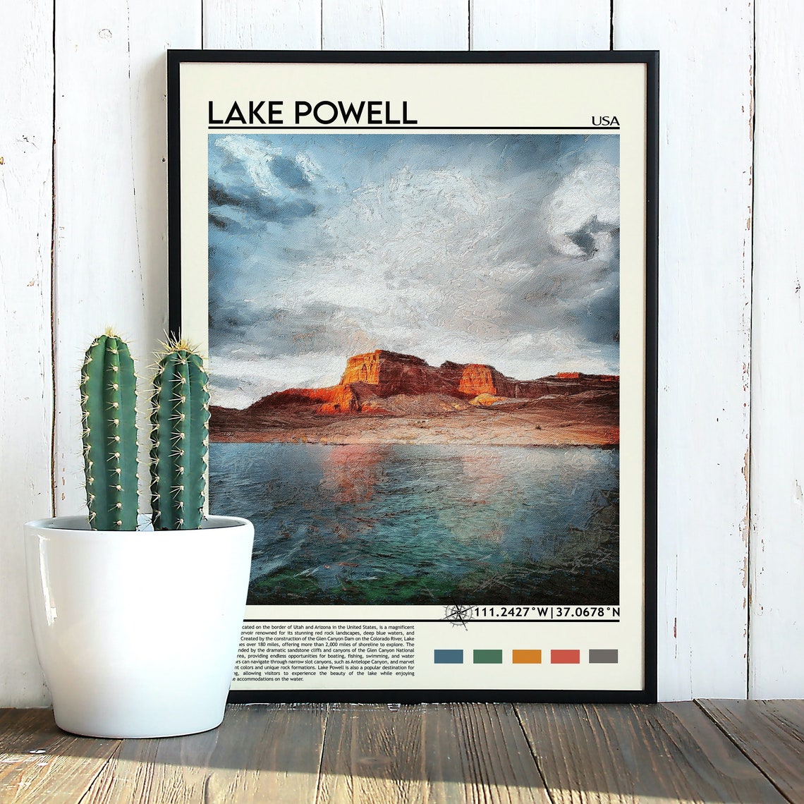 Lake Powell Travel Poster Lake Powell Wall Art Lake Powell Poster Print Lake Powell Photo Lake Powell Decor Utah And Arizona Usa - Image 5