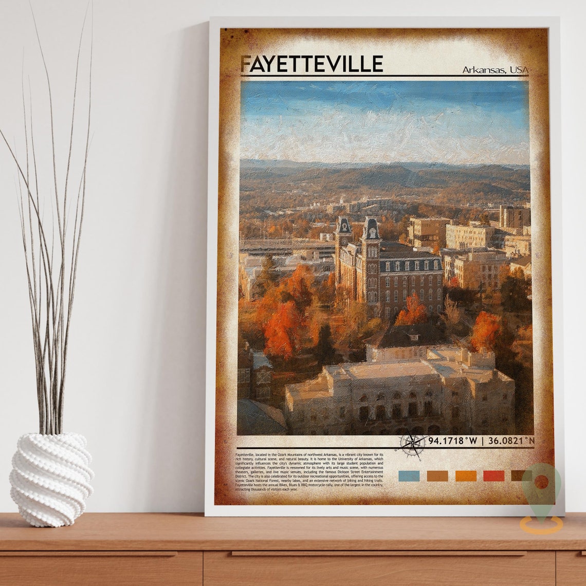 Fayetteville Art Fayetteville Artwork Fayetteville Map Fayetteville Photo Fayetteville Poster Fayetteville Print Fayetteville Travel - Image 3