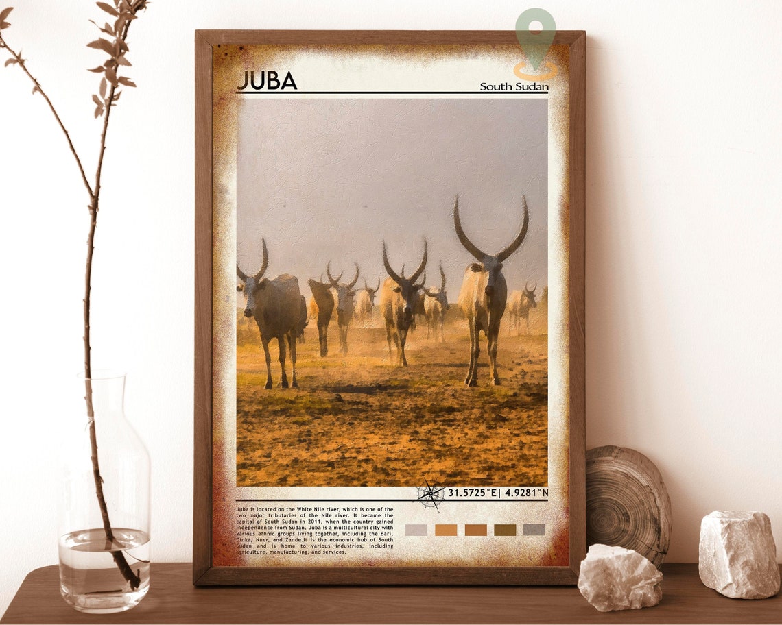 Juba City Print Juba Art Juba Poster Juba Photo Juba Poster Print Juba Painting South Sudan Poster Vintage Poster Juba Art Work - Image 6