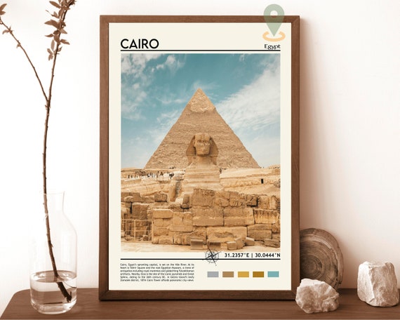 Cairo Print Cairo Poster Cairo Wall Art Cairo Travel Cairo Art Print Cairo Artwork Cairo Photo Cairo Egypt Print Pyramid Of Giza