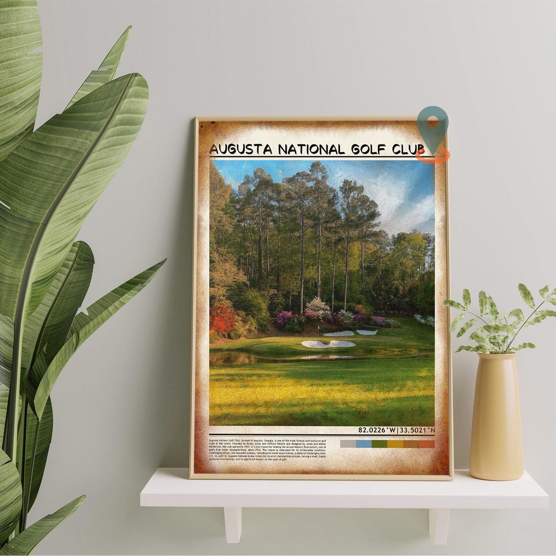 Augusta National Golf Club Azalea Flower Golf Course Poster Art - Image 5