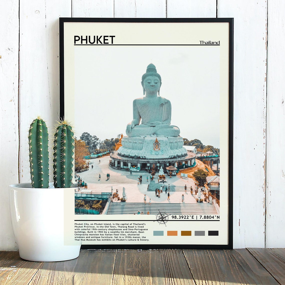 Phuket Thailand Big Buddha Statue Photo Poster Travel Decor Art - Image 5