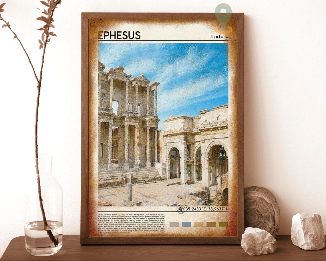 Ephesus Turkey Ancient Library of Celsus Ruins Historic Poster - Image 6