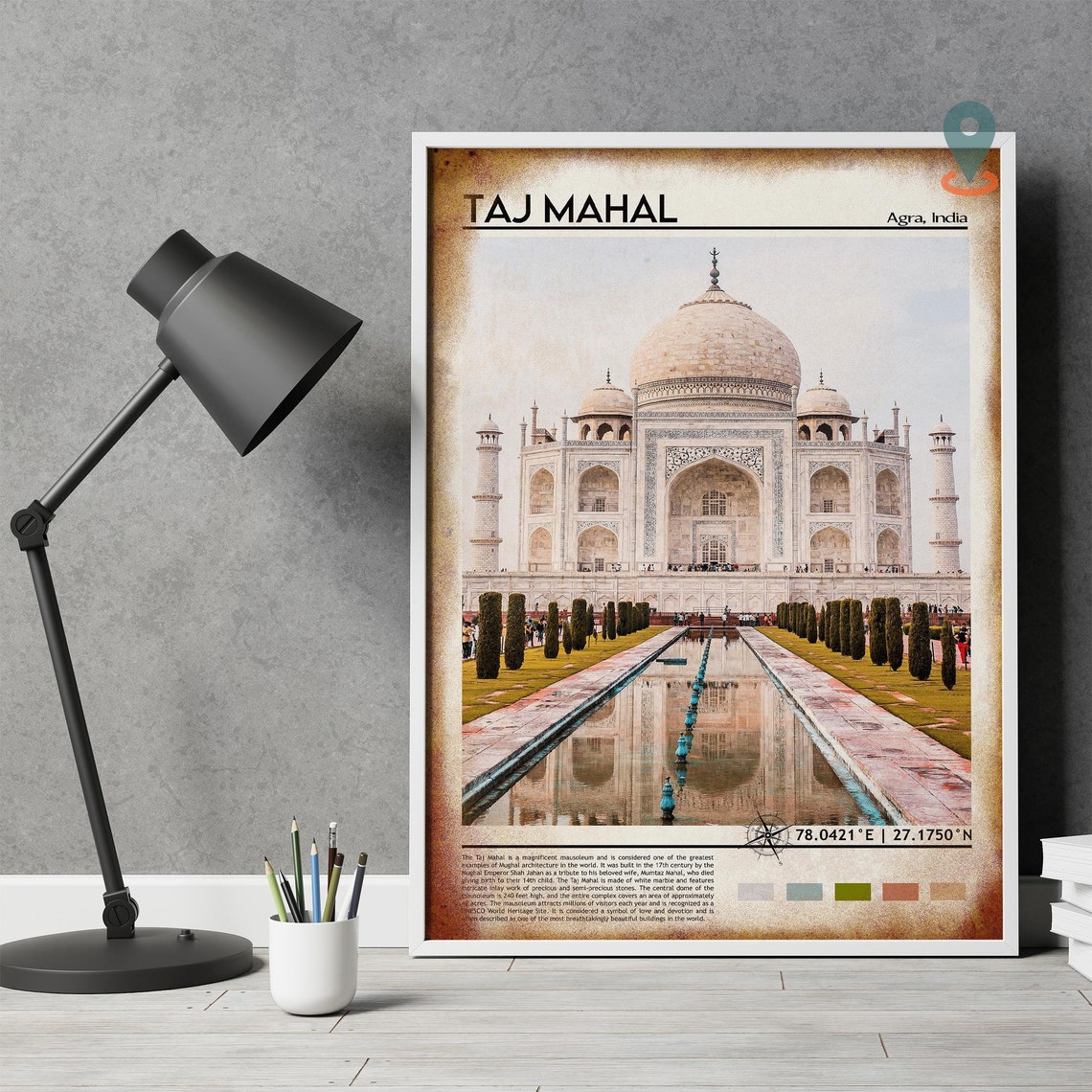Taj Mahal Print Taj Mahal Art Taj Mahal Poster Taj Mahal Photo Taj Mahal Poster Print Taj Mahal Painting Uttar Pradesh Poster India - Image 5