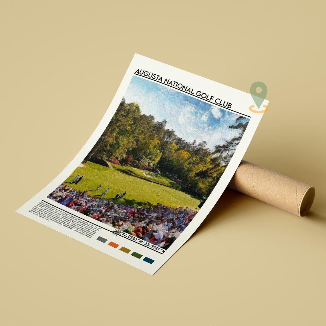 Augusta National Golf Club Painted Masters Course Fairway Poster - Image 5