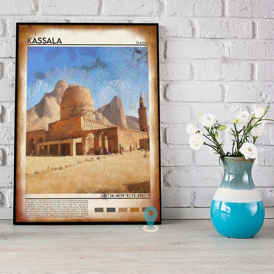 Kassala Sudan Desert Mosque Taka Mountain Ancient Landmark Poster - Image 4