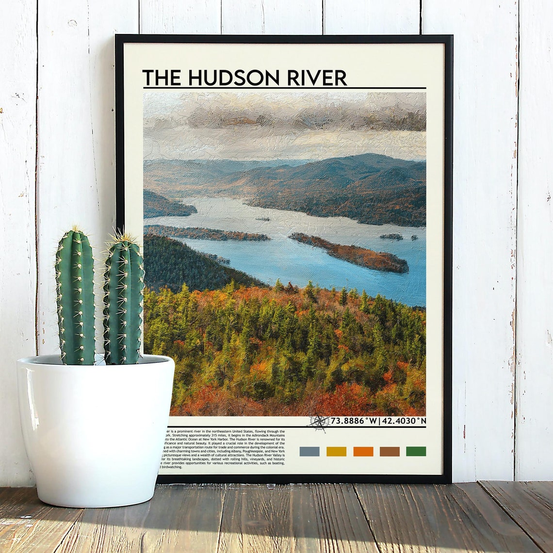 Hudson River New York Autumn Hills Scenic Landscape Travel Poster - Image 5