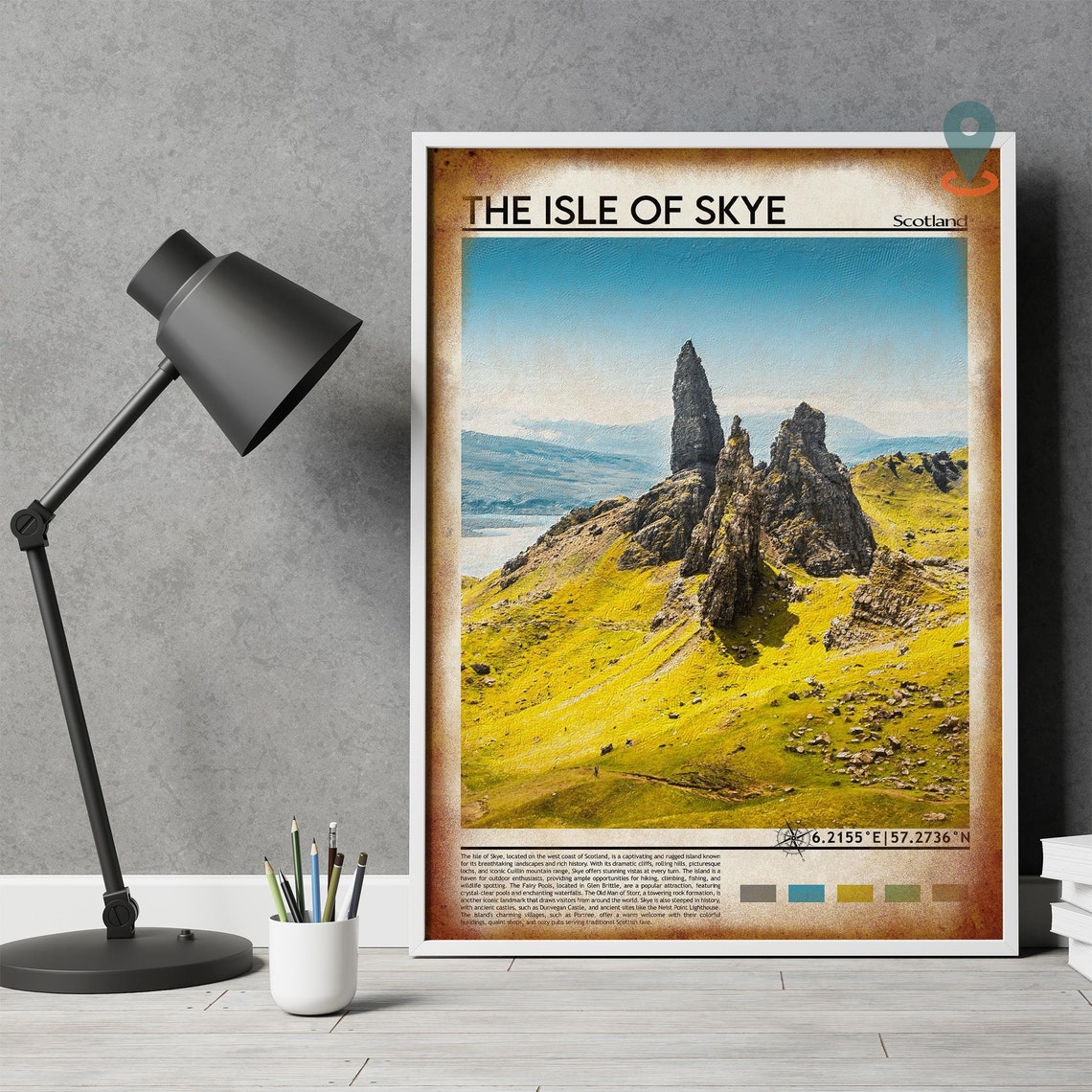 Isle Of Skye Travel Print Wall Art Isle Of Skye Wall Hanging Home Dcor Isle Of Skye Gift Art Lovers Scotland Art Lover Gift Isle Of Skye - Image 4