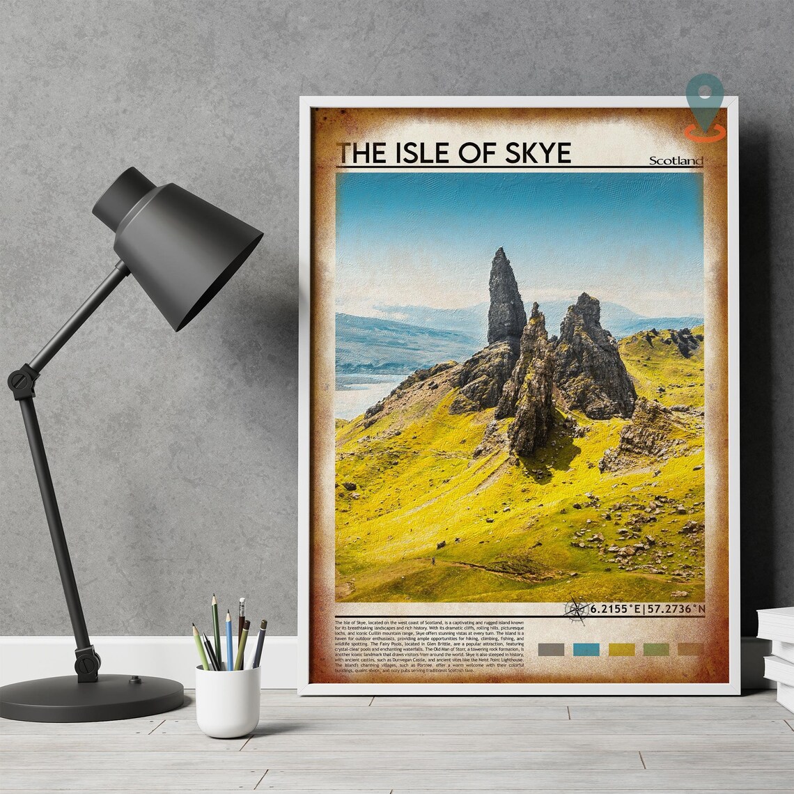 The Isle of Skye Scotland Old Man of Storr Peaks Travel Print - Image 4