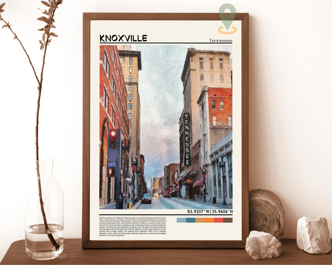 Knoxville Art Knoxville Artwork Knoxville Map Knoxville Photo Knoxville Poster Knoxville Print Knoxville Travel Knoxville Tennessee