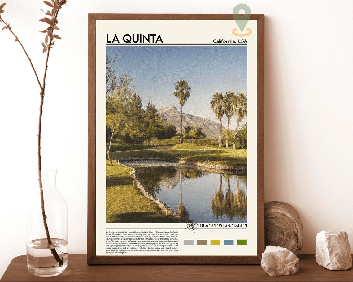 La Quinta California Desert Palm Oasis Golf Resort Travel Poster