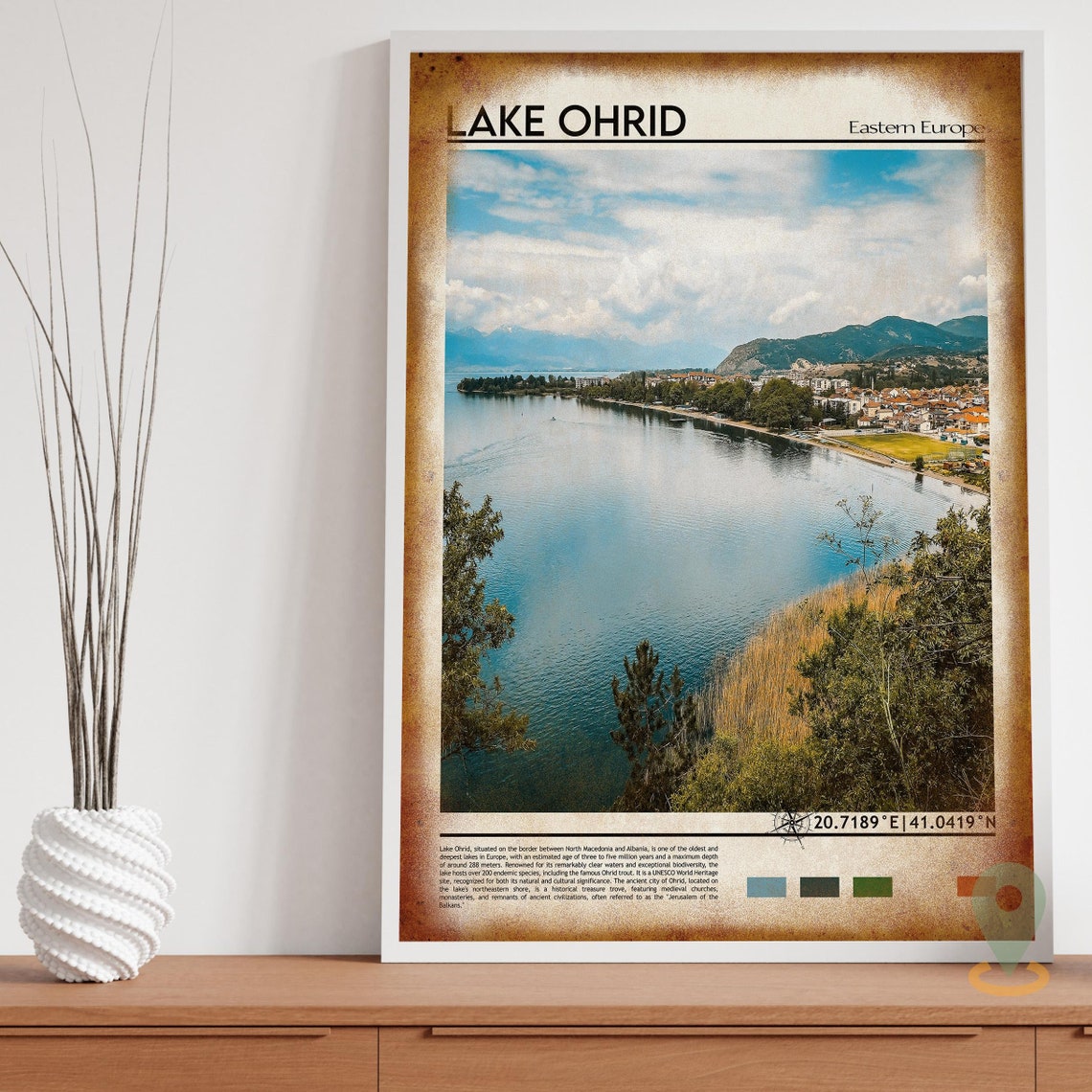 Lake Ohrid Print Lake Ohrid Wall Art Lake Ohrid Poster Lake Ohrid Photo Lake Ohrid Poster Print Lake Ohrid Macedonia Macedonia Poster - Image 3