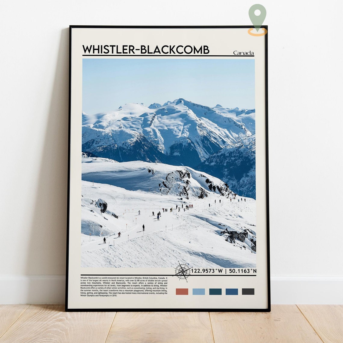 Whistler Blackcomb Canada Ski Resort Powder Peaks Travel Poster - Image 4