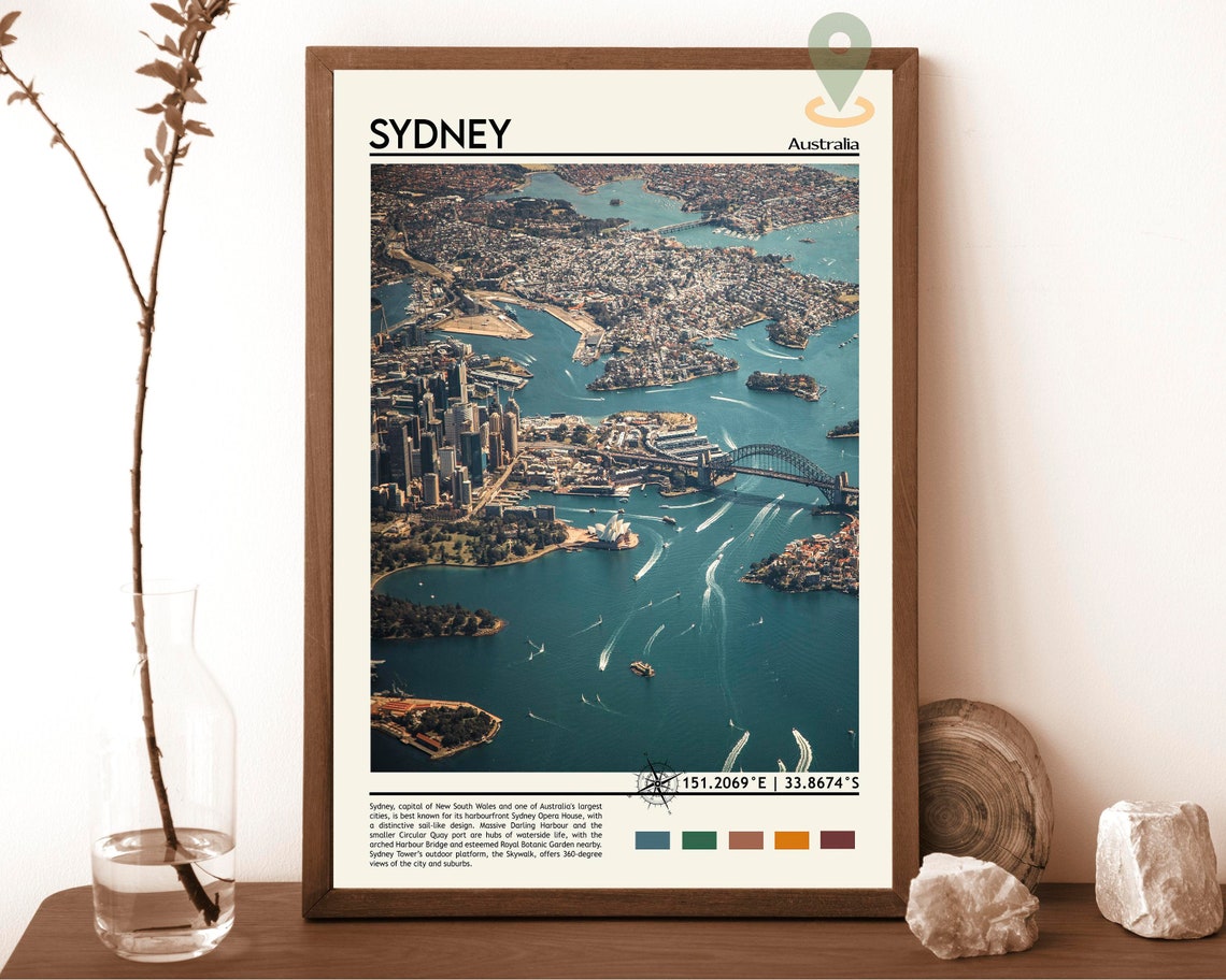 Sydney Print Sydney Poster Sydney Wall Art Sydney Travel Sydney Art Print Sydney Artwork Sydney City Photo Sydney Australia Print