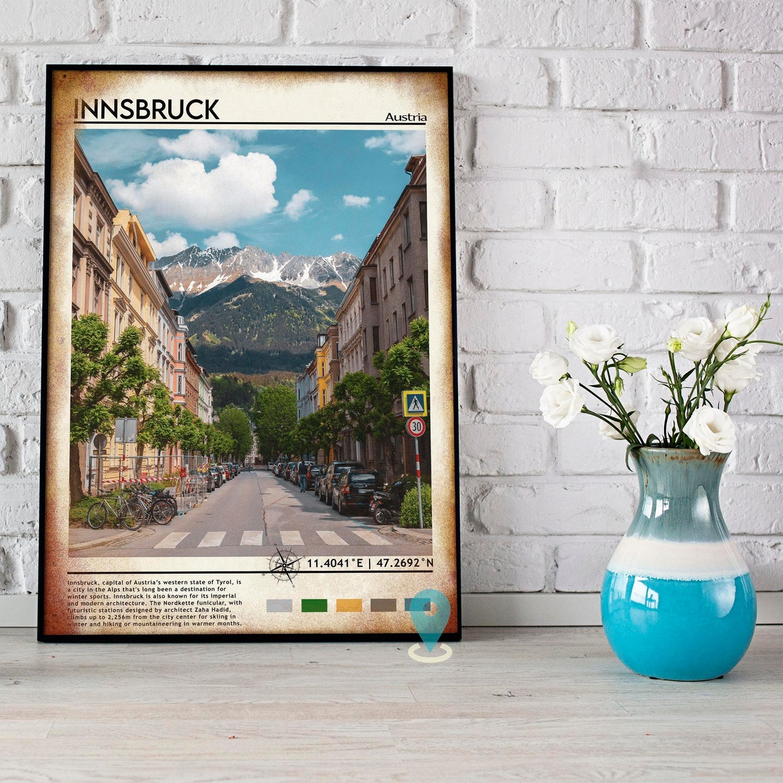 Innsbruck Print Vintage Poster Innsbruck Art Innsbruck Poster Innsbruck Photo Innsbruck Poster Print Austria Poster Innsbruck City - Image 4