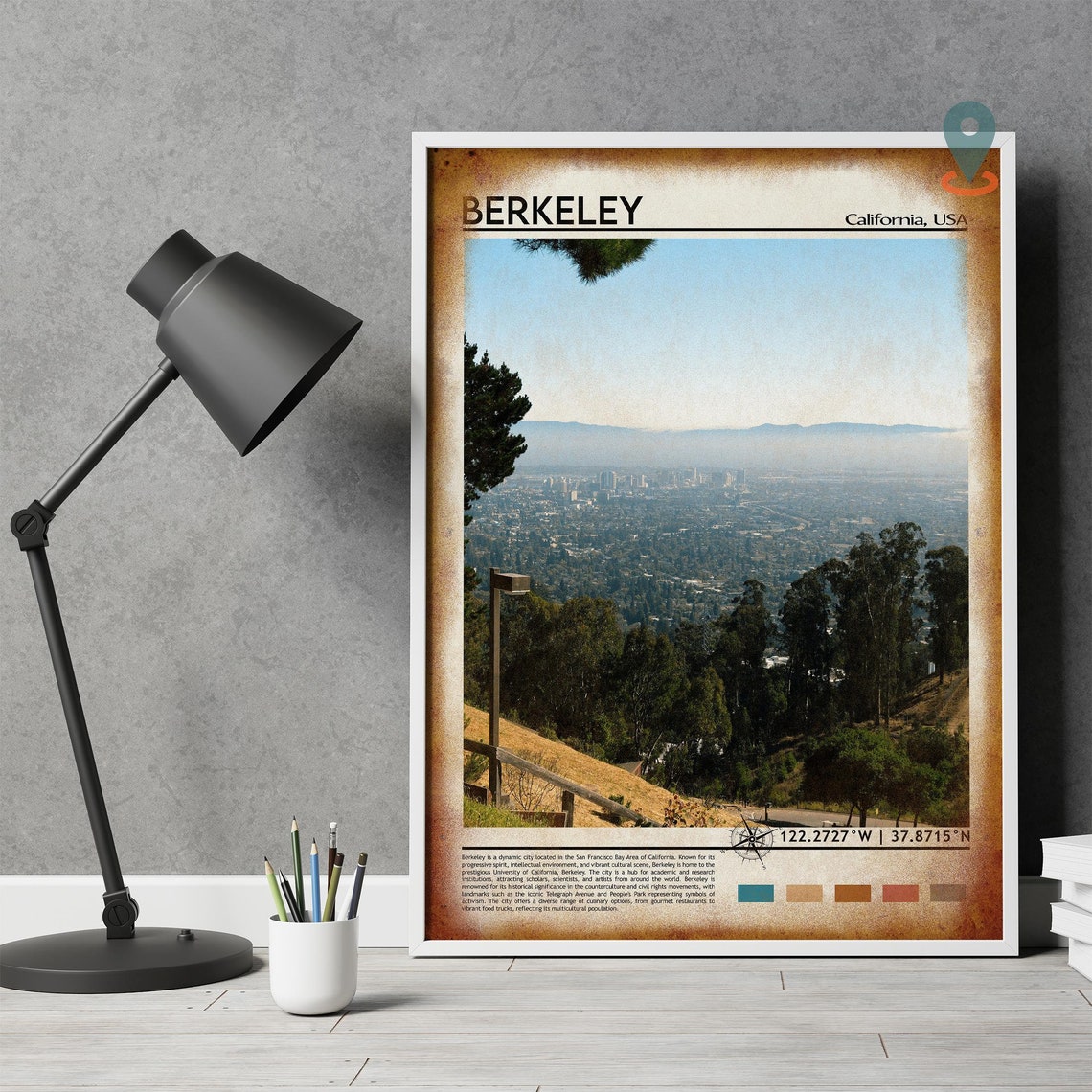 Berkeley California San Francisco Bay Hills View Photo Poster - Image 4
