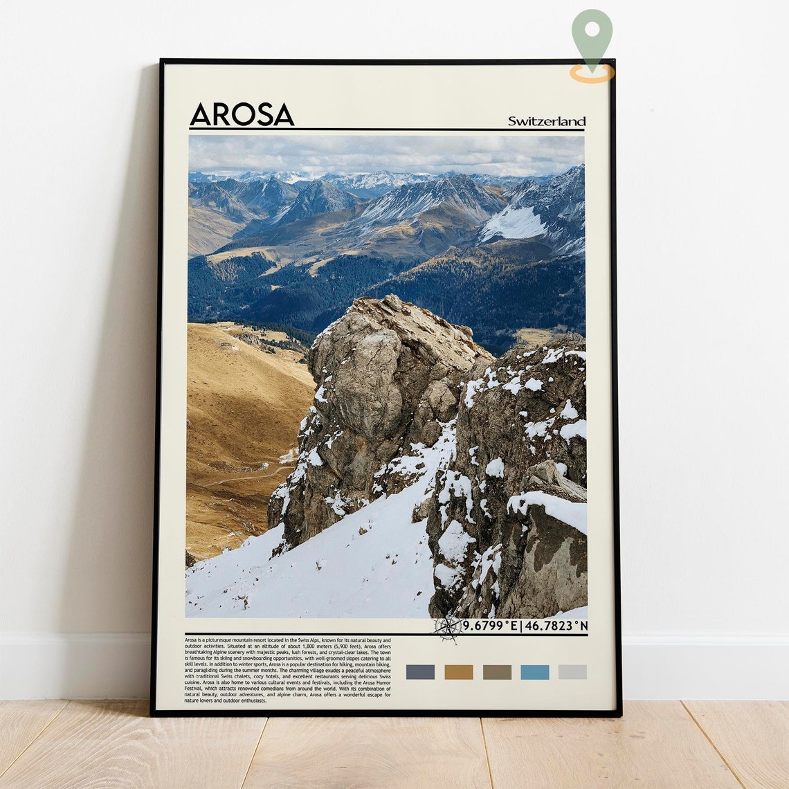Arosa Print Arosa Poster Arosa Wall Art Arosa Travel Arosa Art Print Arosa Artwork Arosa Photo Arosa Switzerland Print - Image 2