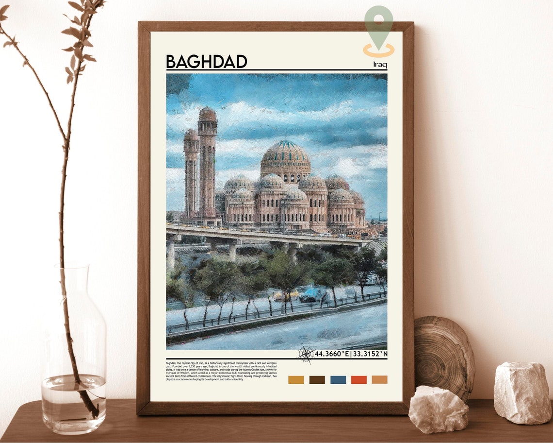 Baghdad Iraq Historic Islamic Architecture Dome Painting Poster