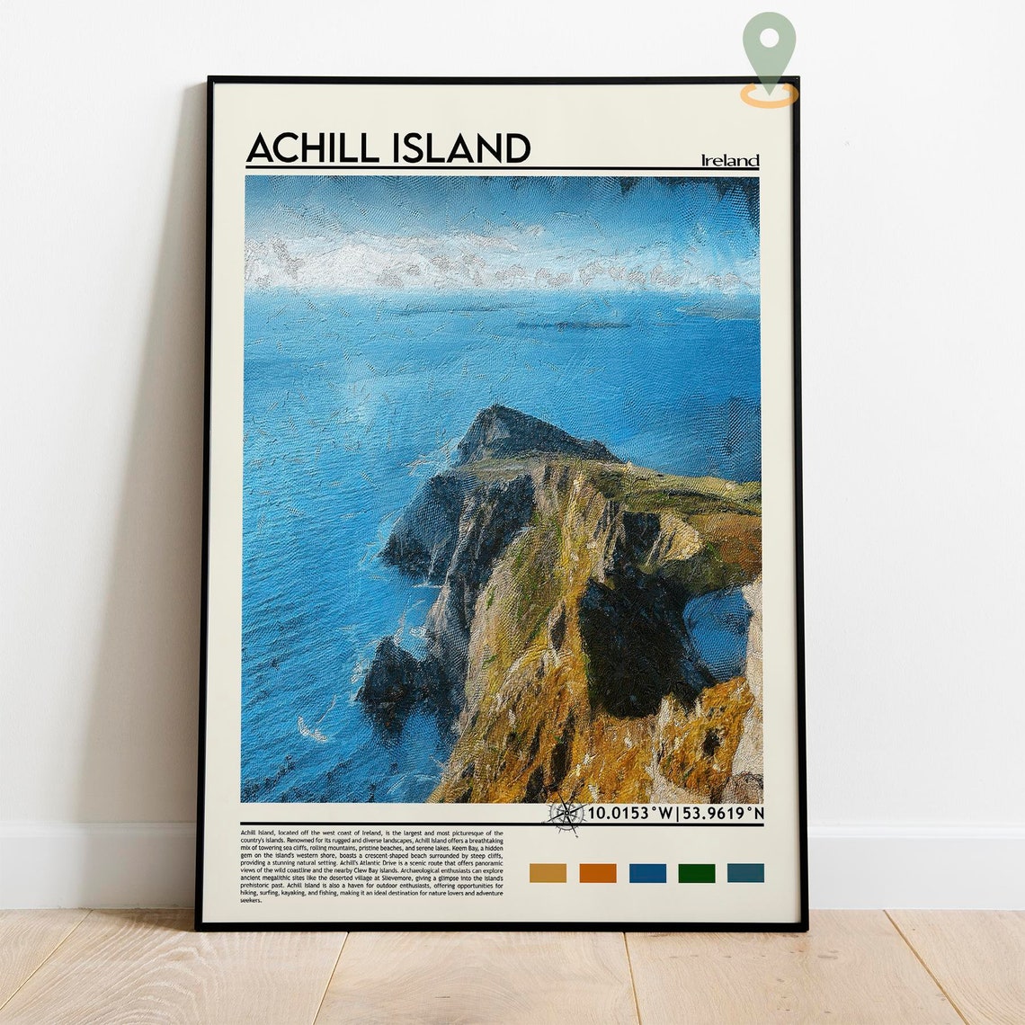 Achill Island Print Achill Island Poster Achill Island Wall Art Achill Island Travel Print Achill Island Art Print Ireland Print - Image 2