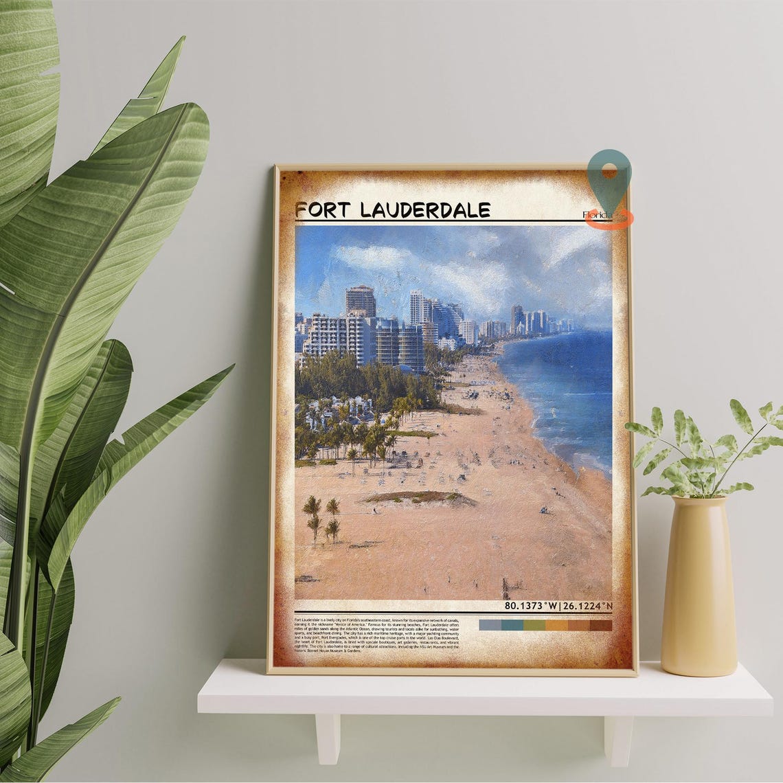 Fort Lauderdale Print Fort Lauderdale Poster Fort Lauderdale Wall Art Fort Lauderdale Travel Fort Lauderdale Art Print Florida Poster - Image 5
