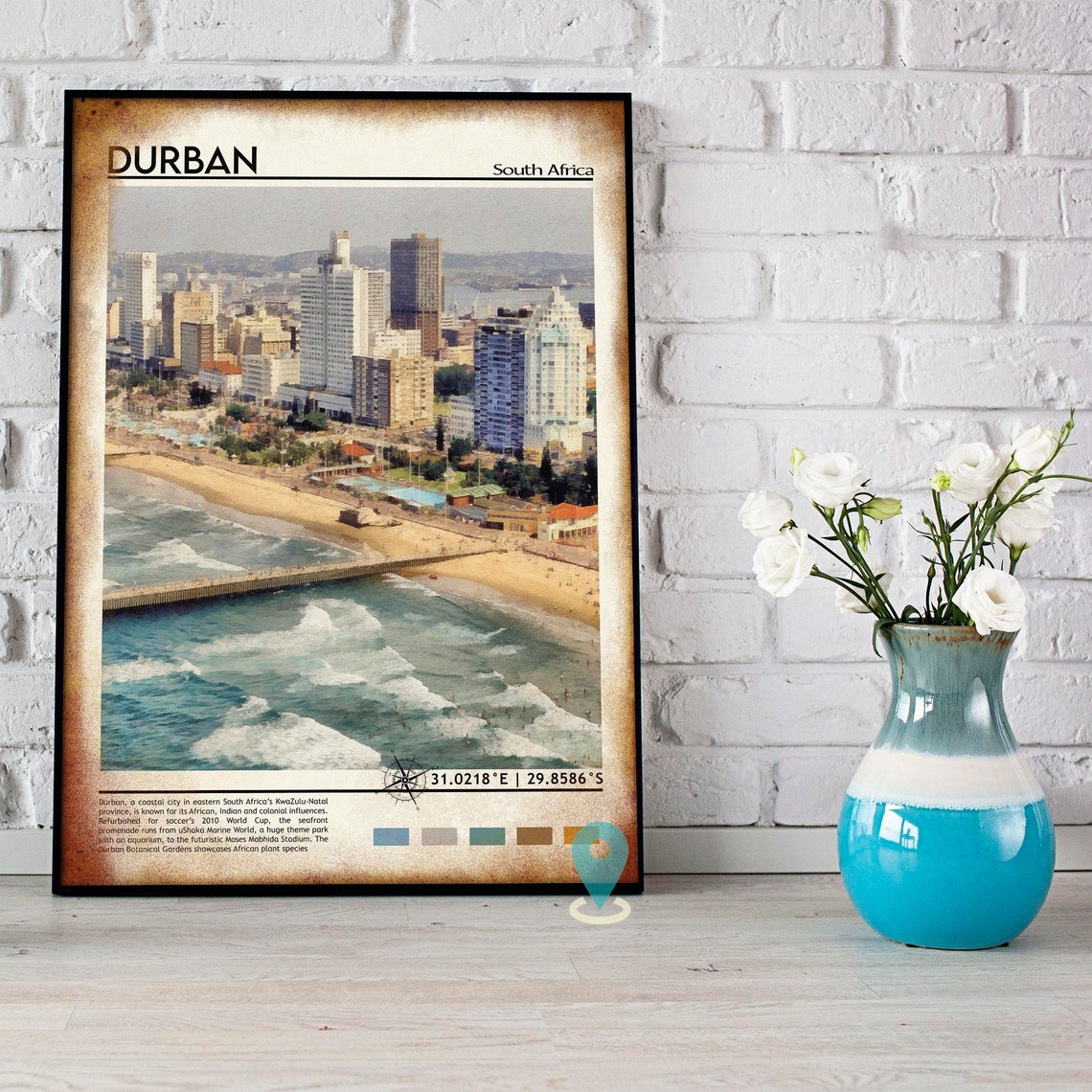 Durban Print Durban Poster Durban Wall Art Durban Travel Durban Art Print Durban Artwork Durban Photo Durban South Africa Print - Image 3