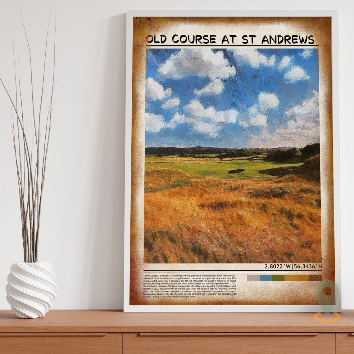 Old Course At St Andrews Scotland Home Of Golf Links Coordinate Poster - Image 3