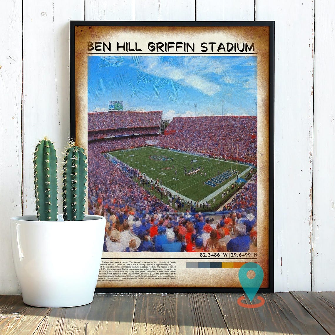 Ben Hill Griffin Stadium Florida Gators The Swamp Game Poster - Image 2