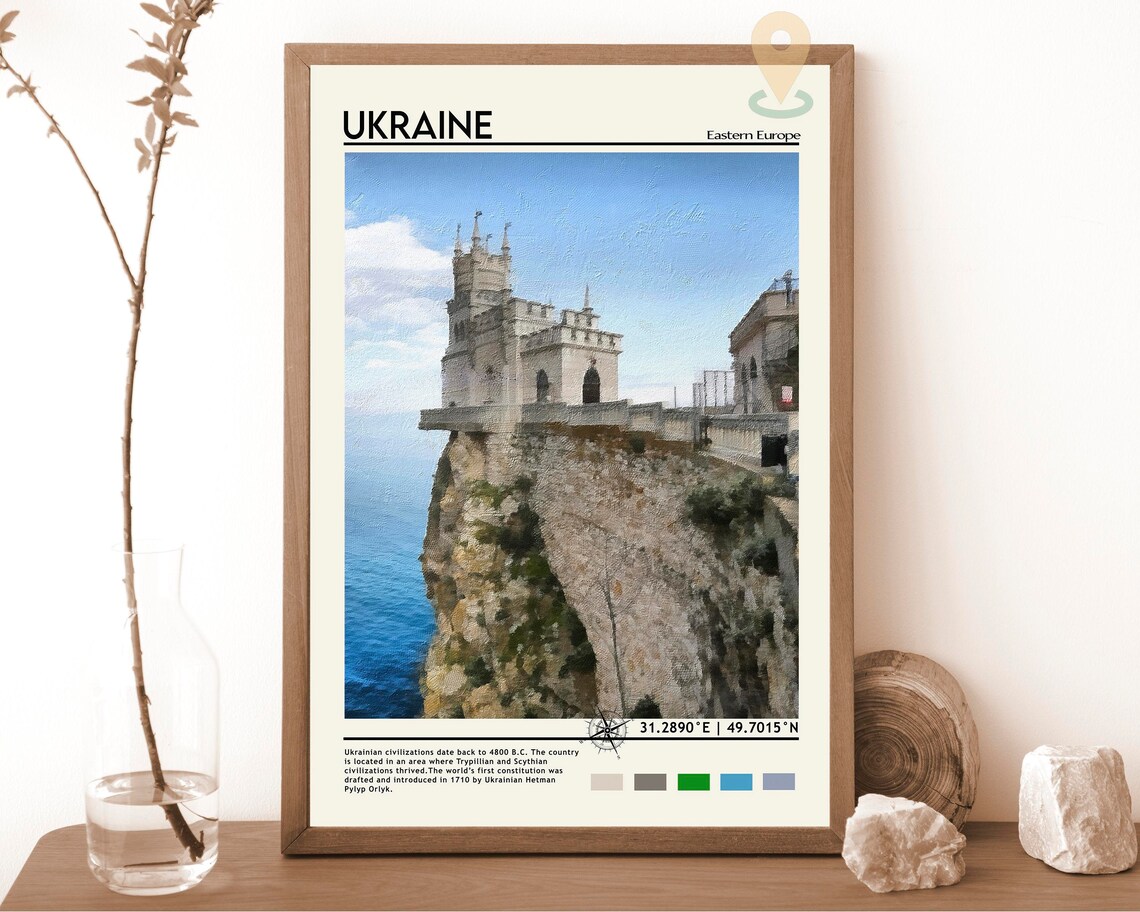 Ukraine Swallows Nest Castle Black Sea Cliff Eastern Europe Poster