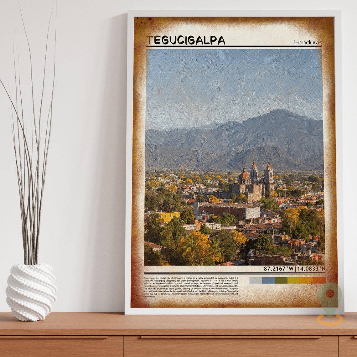 Tegucigalpa Print Tegucigalpa Art Tegucigalpa Poster Tegucigalpa Photo Tegucigalpa Poster Print Tegucigalpa Painting Honduras Poster - Image 3