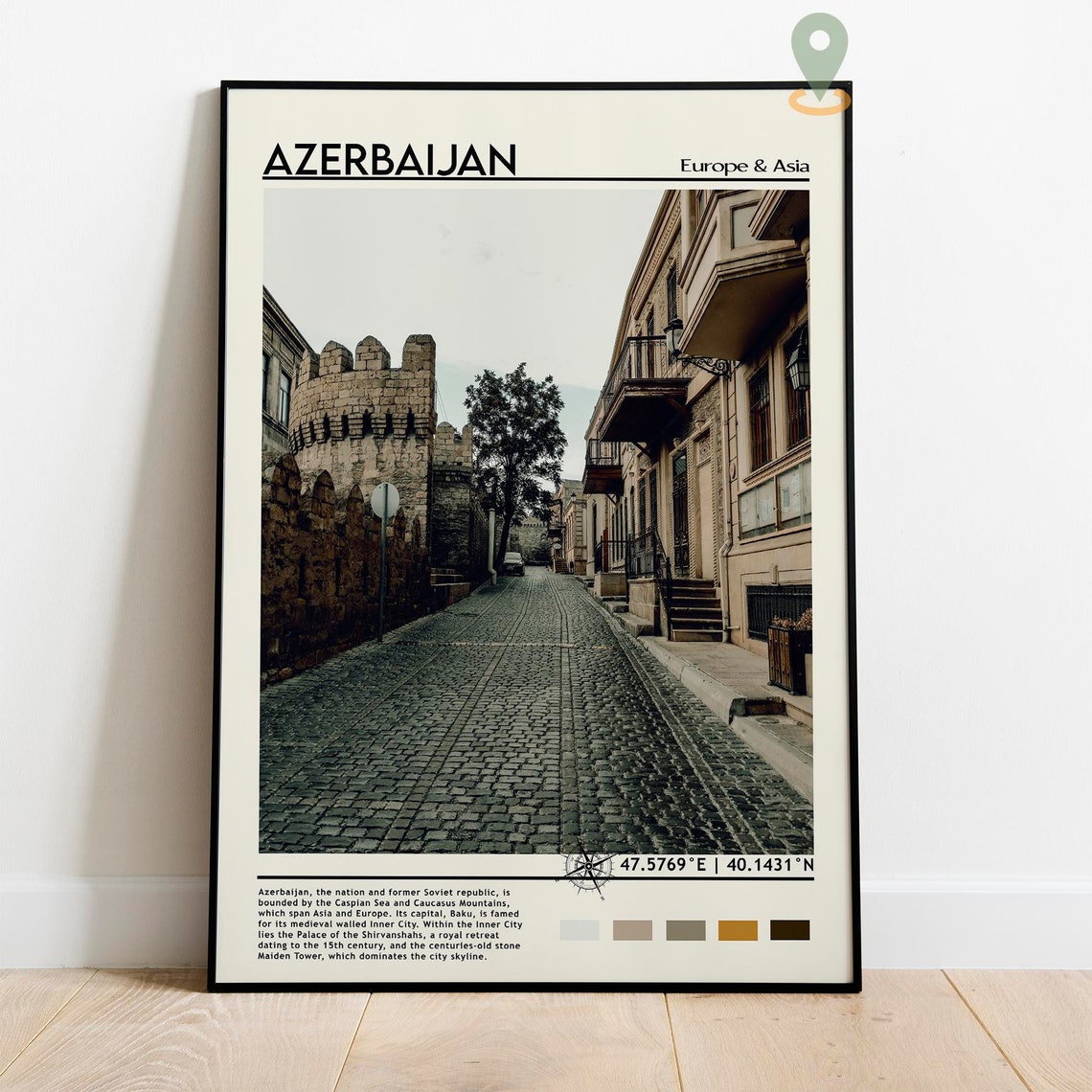 Azerbaijan Print Vintage Poster Azerbaijan Art Azerbaijan Poster Azerbaijan Photo Azerbaijan Poster Print Azerbaijan Wall Decor Baku - Image 2