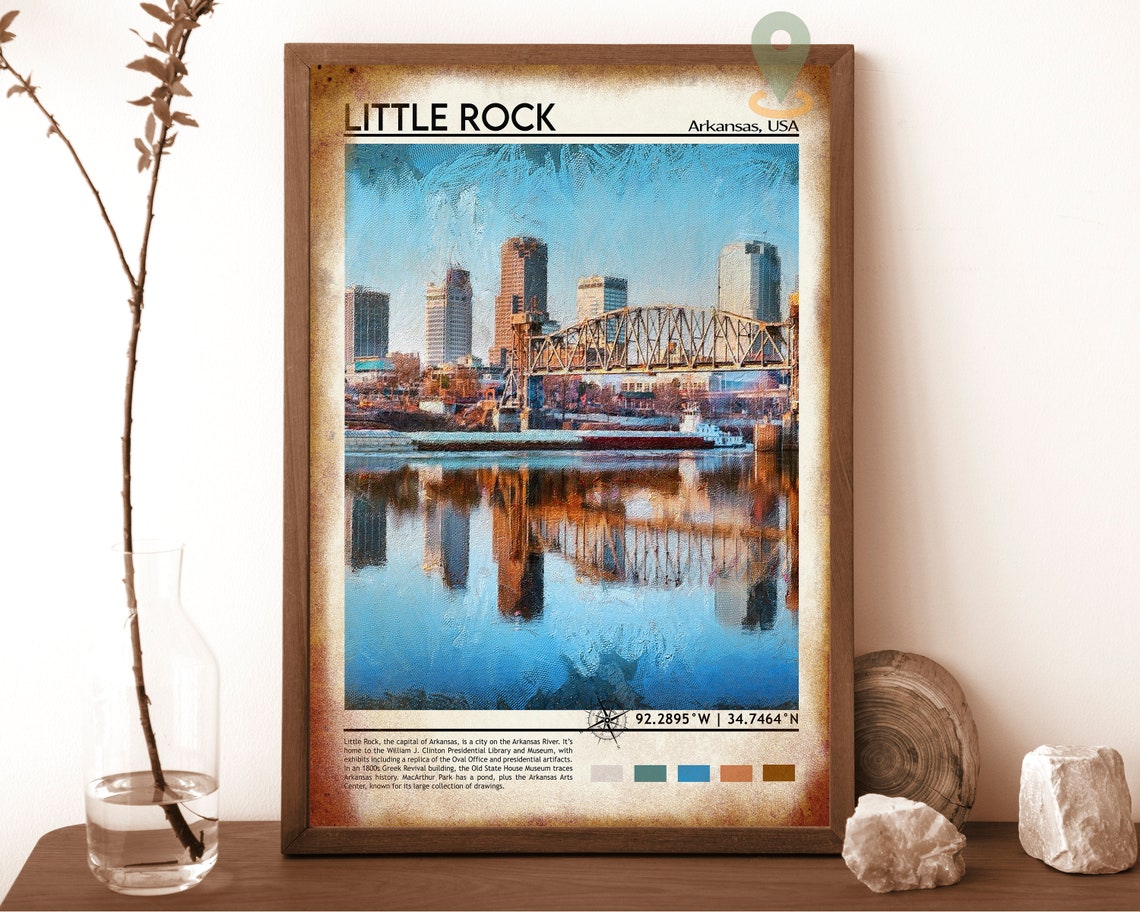 Little Rock Print Little Rock Art Little Rock Photo Little Rock Poster Print Little Rock Painting Arkansas Poster Little Rock Artwork - Image 6