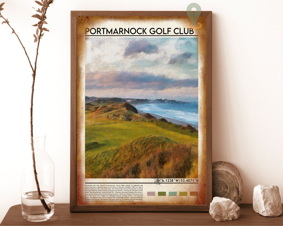 Portmarnock Golf Club Ireland Championship Links Course View Poster - Image 6