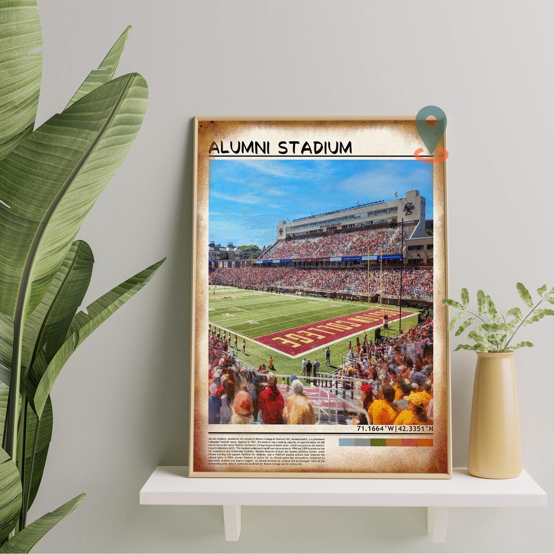 Boston College Alumni Stadium Eagles Football Game Day Poster - Image 5