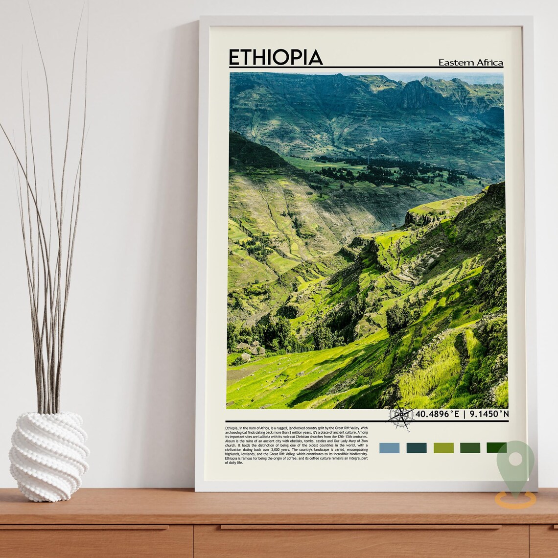 Ethiopia East Africa Mountain Valley Photo Travel Poster Home Decor - Image 5