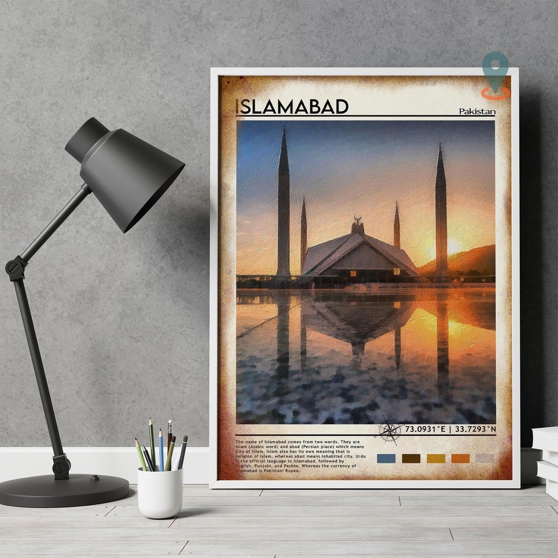 Islamabad Print Vintage Poster Islamabad Wall Art Islamabad Poster Islamabad Photo Islamabad Poster Print Islamabad City Pakistan - Image 5