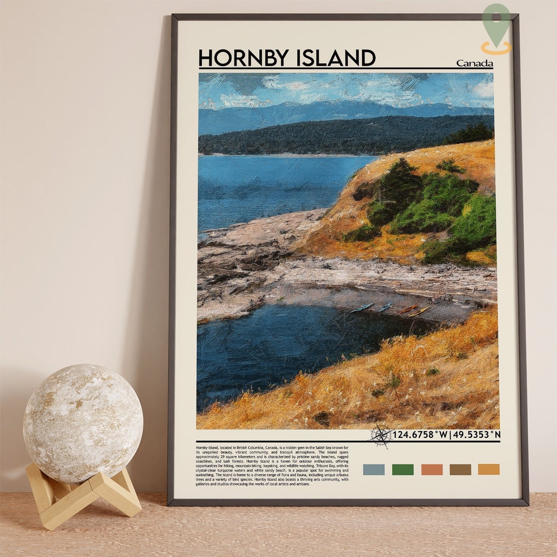 Hornby Island Print Hornby Island Poster Hornby Island Wall Art Hornby Island Travel Print Hornby Island Art Print Hornby Island Travel - Image 3