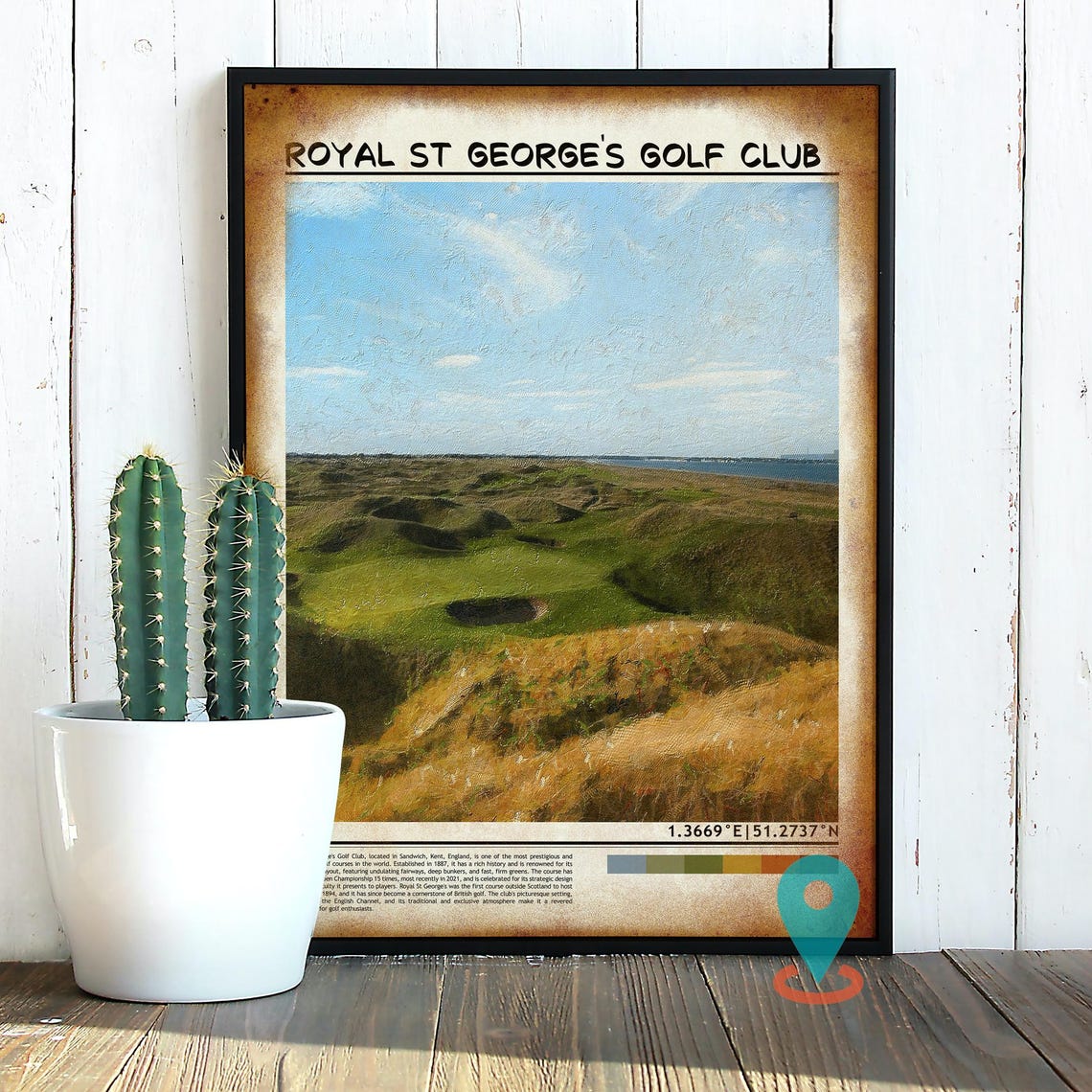 Royal St Georges Golf Club Sandwich Kent England Links Poster - Image 2
