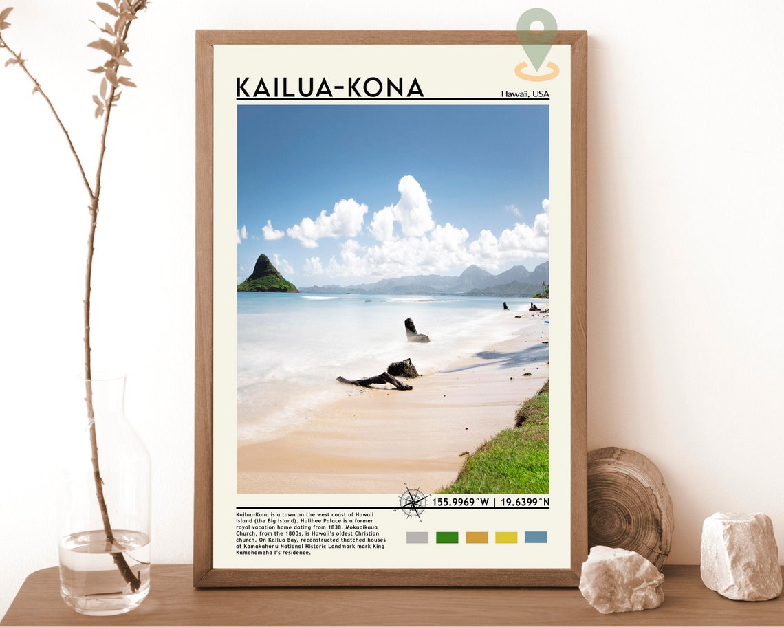 Vintage Poster Kailua Kona Print Kailua Kona Art Kailua Kona Poster Kailua Kona Photo Kailua Kona Poster Print Kailua Kona Decor