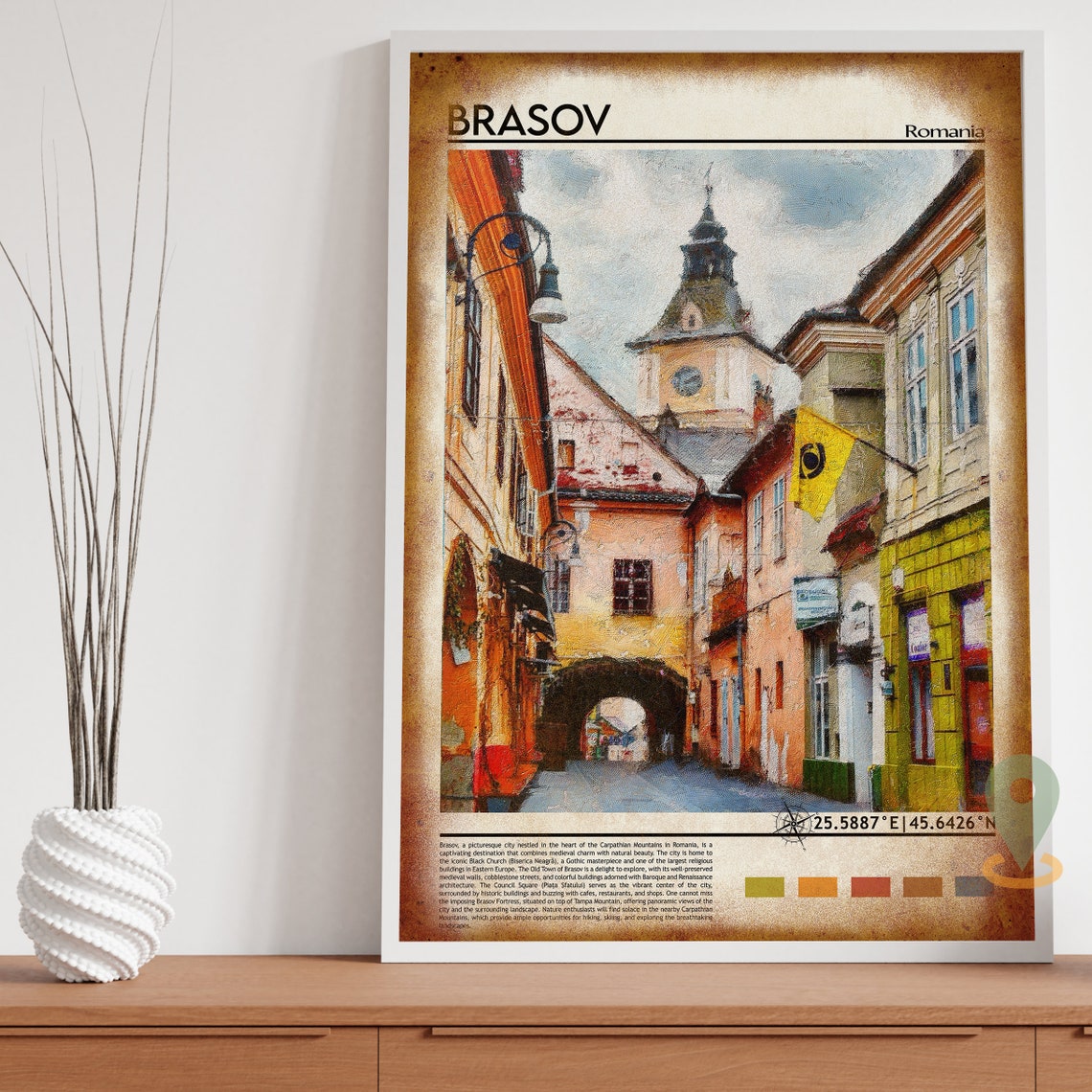 Brasov Travel Print Brasov Poster Brasov Wall Art Brasov Travel Print Brasov Art Print Brasov Artwork Brasov Photo Romania Print - Image 4