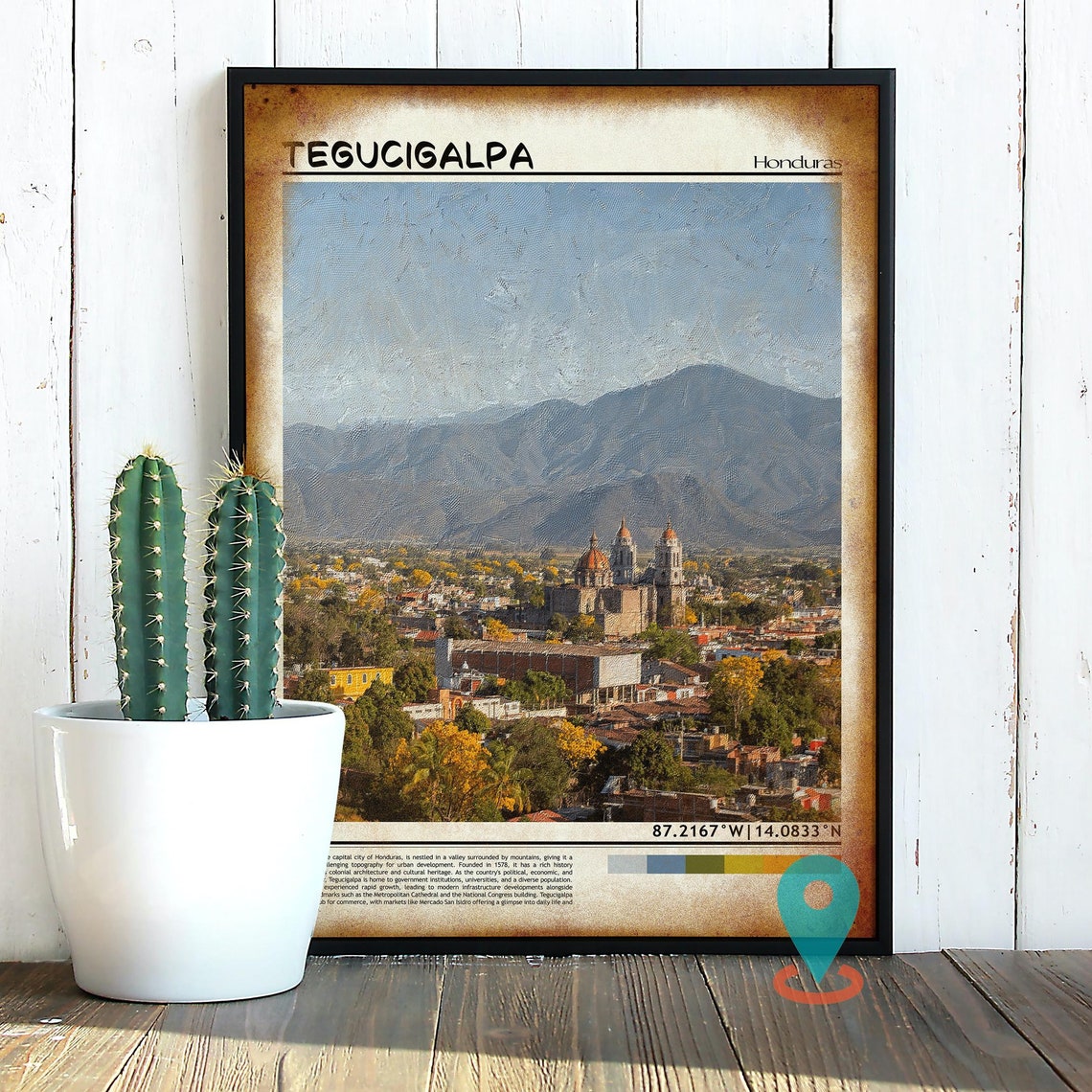 Tegucigalpa Print Tegucigalpa Art Tegucigalpa Poster Tegucigalpa Photo Tegucigalpa Poster Print Tegucigalpa Painting Honduras Poster - Image 2