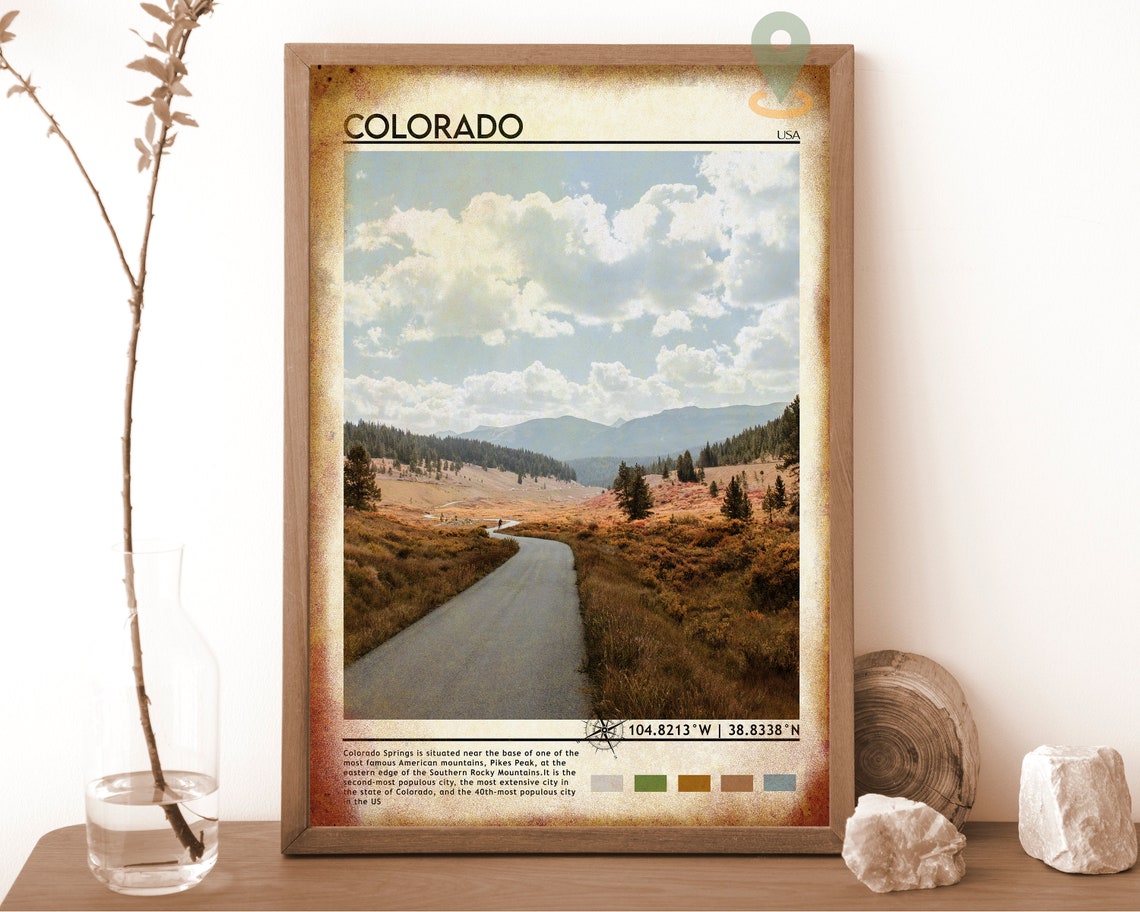 Colorado USA Rocky Mountain Road Scenic Drive Landscape Poster - Image 6
